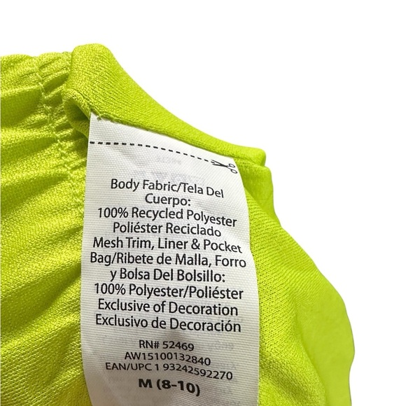 Athletic Works Women’s Running Shorts Neon Yellow Green Medium (8-10) - Picture 5 of 6